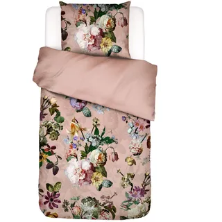 Essenza Fleur Blumen Satin Rosa 135 x 200 cm + 80 x 80 cm