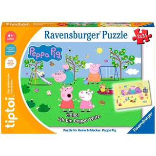 Ravensburger Verlag - Puzzle tiptoi® PUZZLE FÜR KLEINE ENTDECKER: PEPPA PIG 2x24-teilig