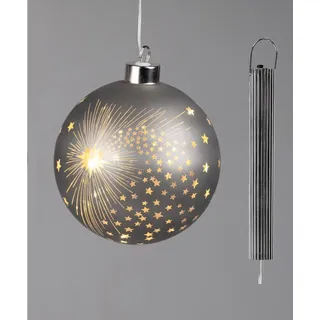 formano LED Kugelleuchte Hänger Kugel LED mit Timer Weihnachtskugel Deko Kugel, LED fest integriert Ø 12 cm