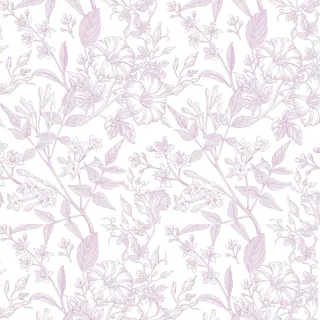 ICYEHAO Selbstklebende Tapete Lila Blumen, 44 x 500 cm Blumentapete Lila Weiß Blumen Blätter Pflanzen Boho Klebetapete Möbelfolie Selbstklebend für Badezimmer Wohnzimmer Schlafzimmer Küche