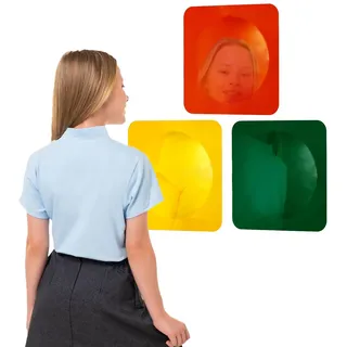 3-teiliger Sensorischer Wandspiegel, 25,4×25,4 cm,Bruchsichere Acrylspiegel in Voller Länge,Dekoratives Sensorisches Spielzeug für die Innenraumgestaltung,Sensorischer Spiegelsatz für Klassenzimmer