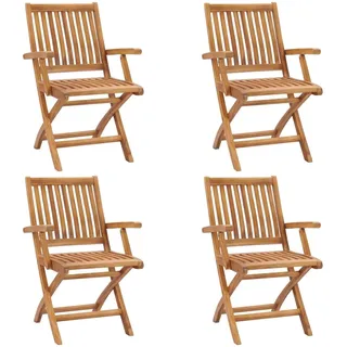 vidaXL Klappbare Gartenstühle 60,8 x 117,9 x 23,9 cm braun 4 St.