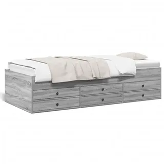 vidaXL Tagesbett mit Schubladen ohne Matratze Grau Sonoma 90x200 cm
