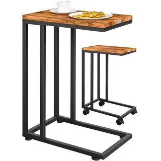 CASARIA Beistelltisch Schwarz Holz 50 x 35 x 70 cm