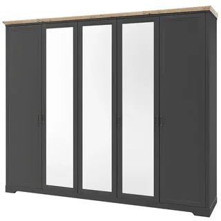 Sconto Drehtürenschrank Varese 266 x 220 x 64 cm Grau