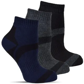 Socked Thermosocken Herren Kurzsocken Winter (10-Paar) Thermo-Sneaker, Quarter-Socken, Vollfrottee Innenfutter 43-46