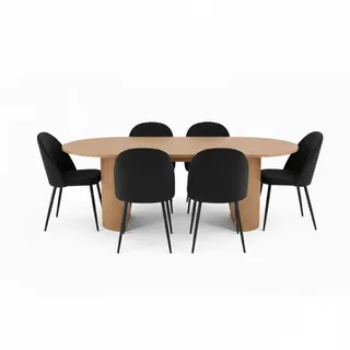VCM ebuy24 Essgruppe, Essgruppe Kyoto 7-teilig (Holz, MDF)