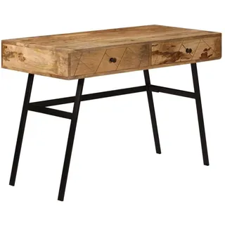 vidaXL Schreibtisch mit Schubladen massivholz mango