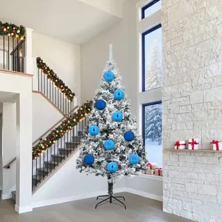 Weihnachtskugeln Set Xxl 3 Pcs Blau Kunststoff