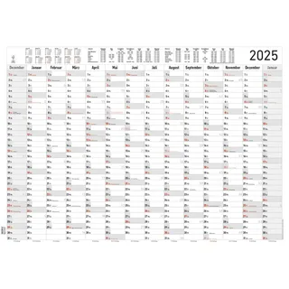 Alpha Edition - Jahresplaner Xl 2025 Plakatkalender  100X70cm  Jahreskalender Mit 14 Monaten-Übersicht  Ferienterminen Und Deutschem Kalendarium  Arbe
