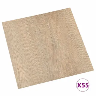vidaXL Vinyllaminat 5,11 mÂ2 Selbstklebende Teppichfliese Mittelgrau 50x50 cm 20er Set Pol braun