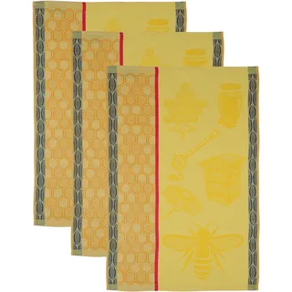Ross 3er Pack Baumwoll-Geschirrtücher Biene 50x70 cm - orange;gelb