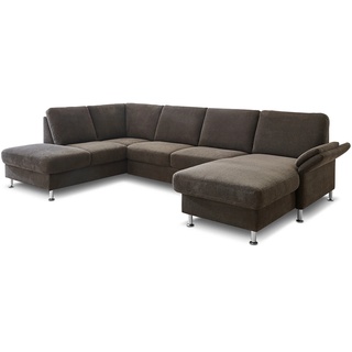 ComfortPlan Wohnlandschaft Vairo S Stoff Braun Espresso