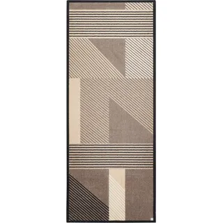 Barbara Becker Fußmatte Sense, Schmutzfangmatte für Eingangsbereich Wohnungstür, Fußabstreifer, Türmatte, Taupe, 67 x 170 cm