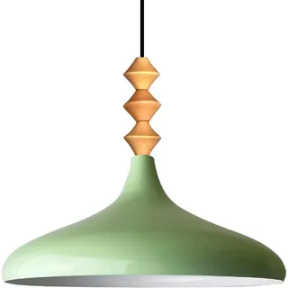 Bamyum Champion 1-flg. Ø35 cm rund Holz Metall minzgrün