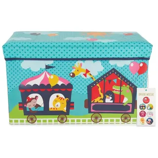 Bieco Aufbewahrungsbox Kinder Zirkus 66 l 1-tlg. türkis