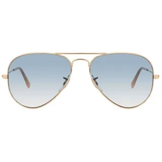 Ray-Ban Aviator Large Metal RB3025 001/3F 62-14 polished gold/light blue gradient 