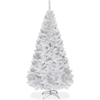 Costway Künstlicher Weihnachtsbaum Weiß 150 cm