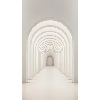 A.S. Création Fototapete Vlies 3D Flur 159 cm x 280 cm Beige-Weiß FSC®