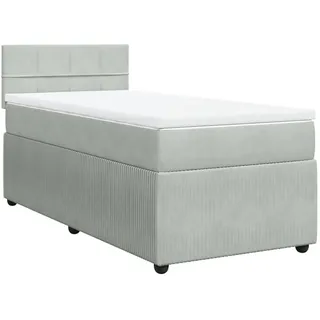 vidaXL Boxspringbett 180 x 200 cm Hellgrau