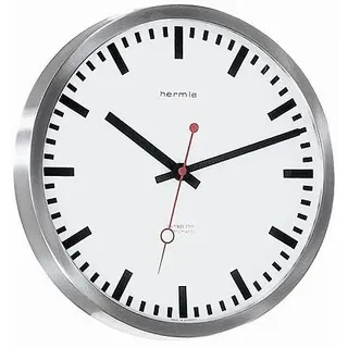 Hermle Moderne Wanduhr mit Funkwerk, Funkuhr, batteriebetrieben Grand Central- 30471-000870