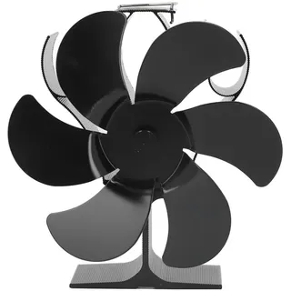 6-flügeliger Ofenventilator, Hochtemperaturbeständig, Mit Automatischer Startfunktion, Für Holzöfen Und Kamine, Schwarz, 152 Mm Durchmesser, Kaminzubehör