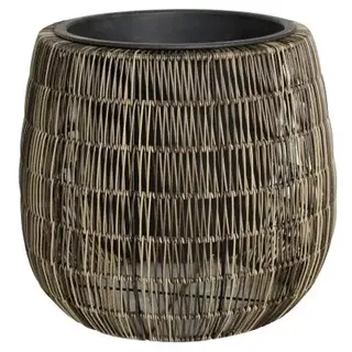 Trendline Polyrattan Pflanztopf Ø 45 x 40 cm braun