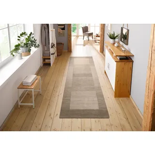 THEKO Wollteppich THEKO "Gabbeh Super, Handweb, auch als Läufer erhältlich, reine Wolle" Gr. 13, braun, B:90cm H:9mm L:250cm, Wolle, Teppiche, Schlafzimmer, Wohnzimmer, Esszimmer, auch als Bettumrandung