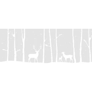 d-c-fix Fensterfolie Birch Woods 20 cm x 1,5 m statisch haftend | wiederverwendbar - Weihnachten Fensterdeko innen Weihnachtsdeko Fenster-Sticker Winter-Deko Winterlandschaft Wald Hirsche