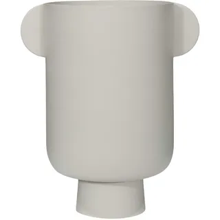 Bloomingville Metallvase mit Griffen, matt, Beige Vase, Eisen