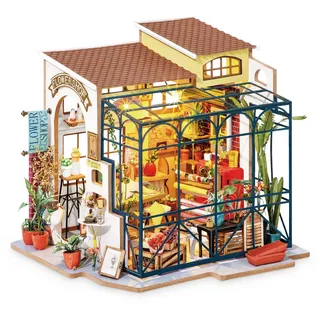 ROBOTIME Puppenhaus Emily's Flower Shop blau 206