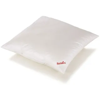 Paradies Kunstfaserkopfkissen Paradies Softy extra Kopfkissen Kissen Faserkissen Nackenkissen 80x80, Füllung: Paradies Fill Fasertechnologie für dauerhaft bauschiges Volumen, 100% Polyester, Bezug: 100% Baumwolle, veredelt mit Aloe Vera, Rückenschläfer, Seitenschläfer, Bauchschläfer, Klimaneutrale Herstellung weiß