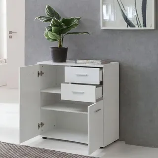 FineBuy Sideboard 71 x 78 x 35,5 cm Weiß