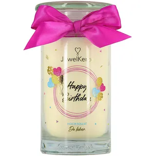 Juwelkerze Duftkerze mit Ohrringen "Happy Birthday" - 400 g