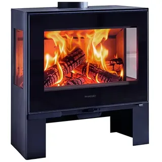 Panadero Kaminofen Amalfi 3V Ecodesign  (8 kW, Raumheizvermögen: 240 m3, Material Verkleidung: Stahl, Schwarz Metallic)