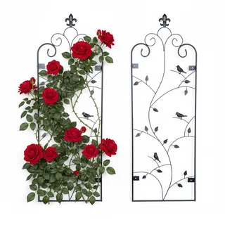 Relaxdays Rankgitter 110 x 38 cm Schwarz