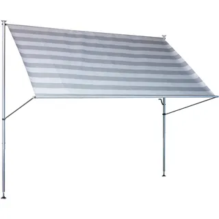 Angerer Klemmmarkise Premium 150 cm hellgrau/weiß