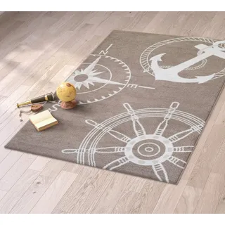Möbel-Zeit Kinderteppich CAPTAIN, 120x180 cm beige|braun