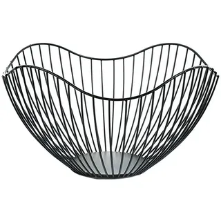 Marrakesch Orient & Mediterran Interior Dekotablett Moderne Obstschale Arvid handgefertigt aus Metall in Schwarz 24 cm (1 St), Handarbeit schwarz