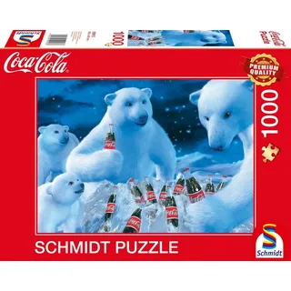 Schmidt Spiele 59913 - Coca Cola, Polarbären, Puzzle, 1000 Teile