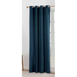 Klemmfix Verdunkelungsvorhang, Ösen (1 St), verdunkelnd, 100% Baumwolle 220gr./m2 pflegeleicht blau