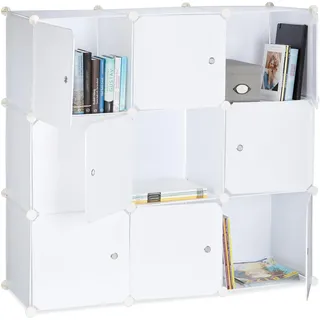 Relaxdays Regalsystem 95 x 95 x 32 cm Weiß