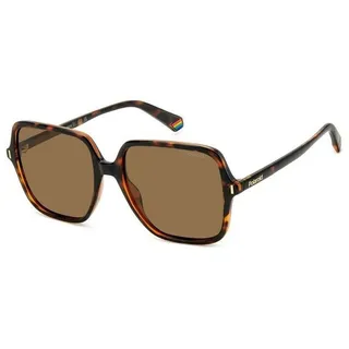 Polaroid PLD 6219/S Damen-Sonnenbrille Vollrand Quadratisch Kunststoff-Gestell, braun