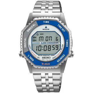 Seiko Digital Alarm Chronograph Rotocall Edelstahl 37 mm SMGG21P1