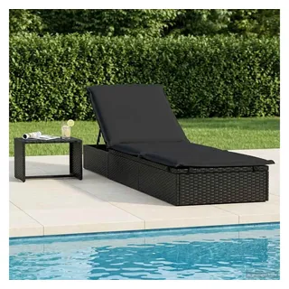 vidaXL Sonnenliege 72 x 57 x 22 cm Schwarz