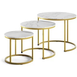 Vicco Couchtisch + Beistelltisch, Montreal, 55 x 55 cm, 3 Teile,