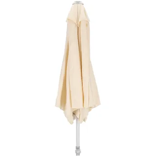 Sonnenschirm Elba, rundes Design aus Aluminium und Polyester, natur, knickbar Ø 250 cm