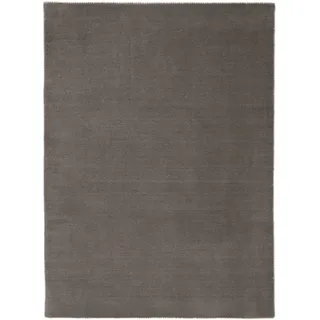 carpetfine Gabbeh Lola Uni Wollteppich 160 x 230 cm Grau