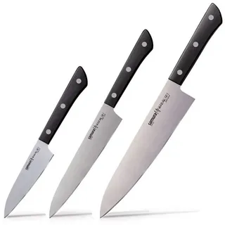 Samura Kochmesser Samura Harakiri 3-teiliges Messerset Schwarz SHR220