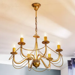 Kronleuchter Tori 6 EMIBIG LIGHTING, dimmbar, messing / gold, für Wohn- / Esszimmer, Metall, Antik, Kronleuchter - 63 cm - 63 cm - 73 cm